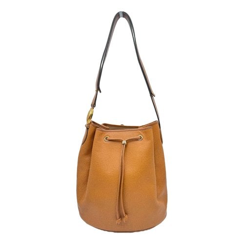 Pre-owned Dior Vibe Bucket Cloth Crossbody Bag In Camel