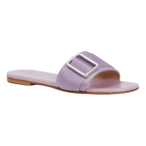 Pre-owned Marella Leather Mules In Purple