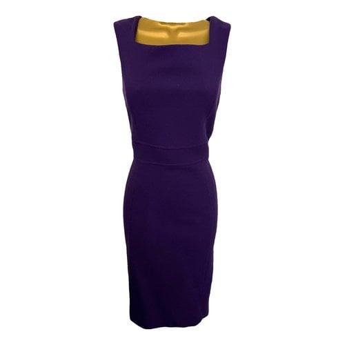 Pre-owned Hobbs Wool Mid-length Dress In Purple
