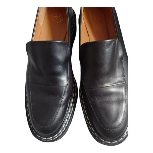 Pre-owned Atp Atelier Leather Flats In Black
