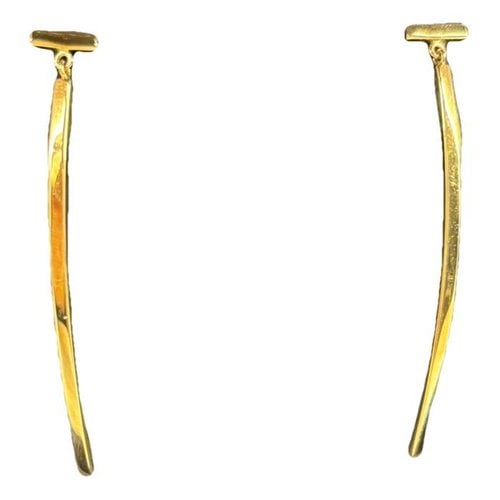 Pre-owned Tiffany & Co Tiffany T Yellow Gold Earrings