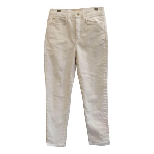 Pre-owned Sessun Straight Pants In Ecru