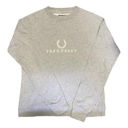 Pre-owned Fred Perry Sweatshirt In Grey