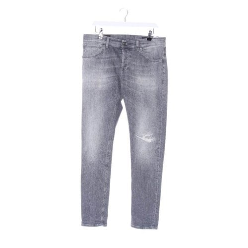 Pre-owned Dondup Straight Jeans In Grey