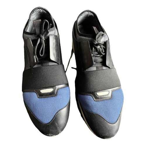 Pre-owned Balenciaga Race Low Trainers In Blue