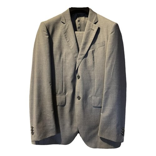 Pre-owned Valentino Wool Suit In Anthracite