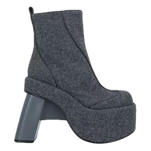 Pre-owned Trussardi Cloth Ankle Boots In Grey