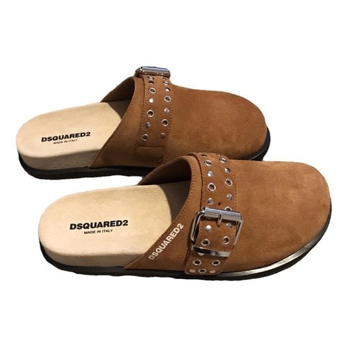 Pre-owned Dsquared2 Leather Sandals In Camel