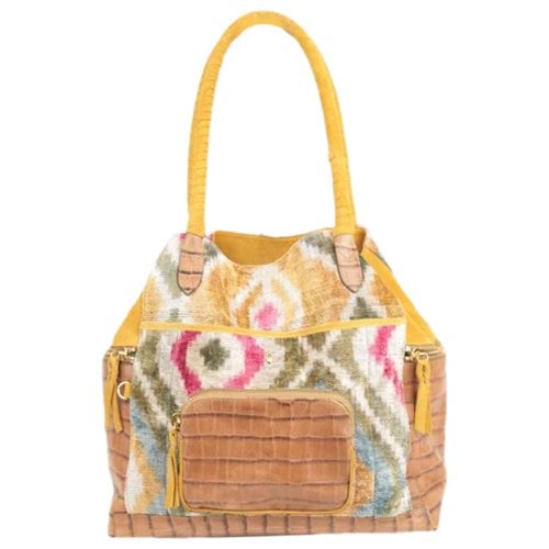 Pre-owned Claris Virot Leather Tote In Yellow
