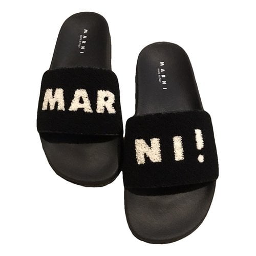 Pre-owned Marni Mules In Black
