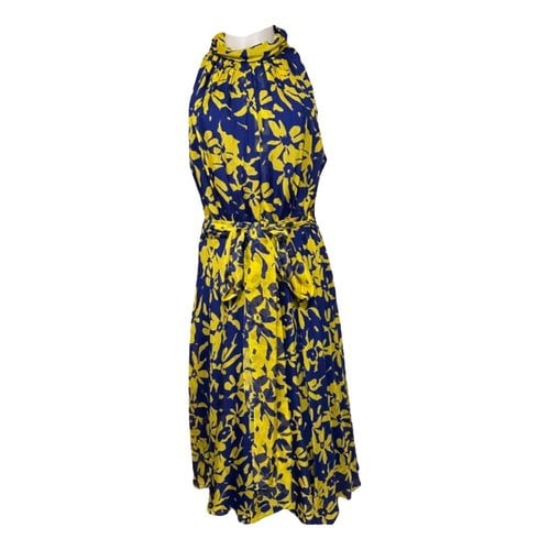 Pre-owned Carolina Herrera Silk Mid-length Dress In Yellow