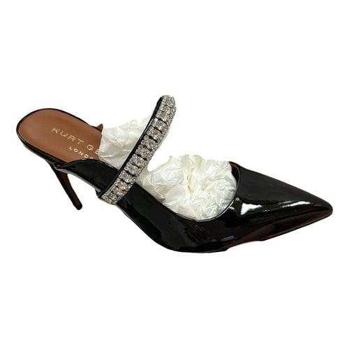 Pre-owned Kurt Geiger Patent Leather Mules & Clogs In Black