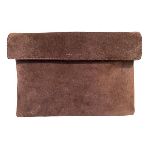 Pre-owned Agnona Clutch Bag In Brown