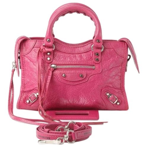 Pre-owned Balenciaga City Leather Crossbody Bag In Pink