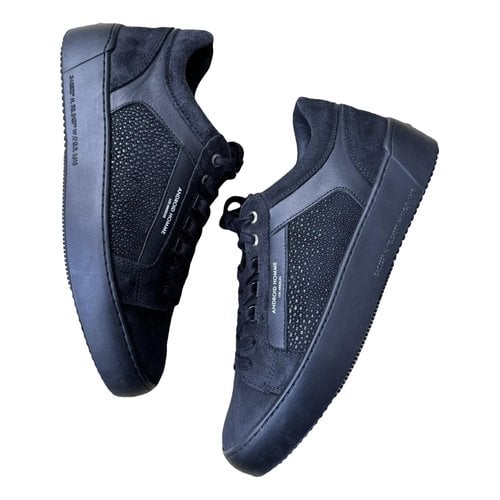 Pre-owned Android Homme Leather High Trainers In Black