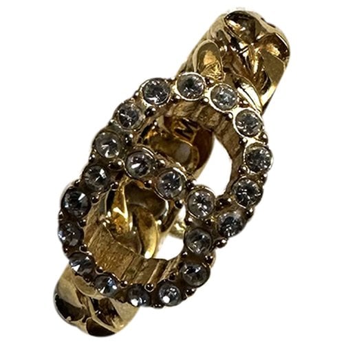 Pre-owned Dior Clair D Lune Ring In Gold