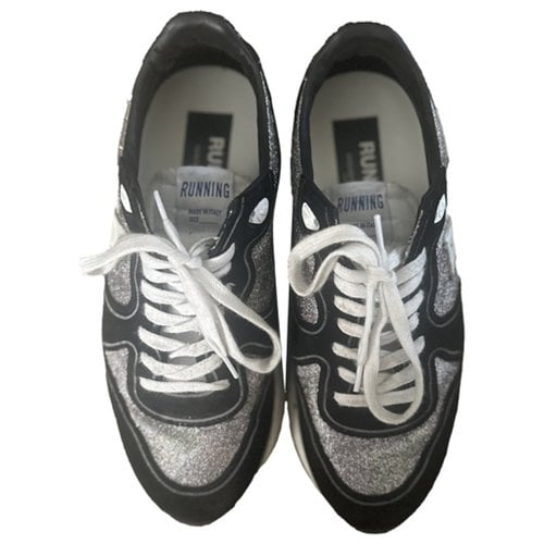 Pre-owned Golden Goose Glitter Lace Ups In Brown