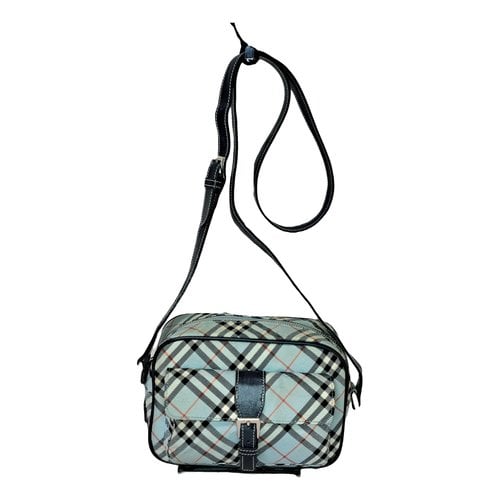 Pre-owned Burberry Cloth Crossbody Bag In Blue