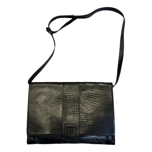 Pre-owned Enrico Coveri Leather Handbag In Black