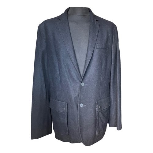 Pre-owned John Varvatos Wool Vest In Blue