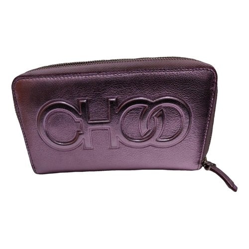 Pre-owned Jimmy Choo Leather Wallet In Metallic