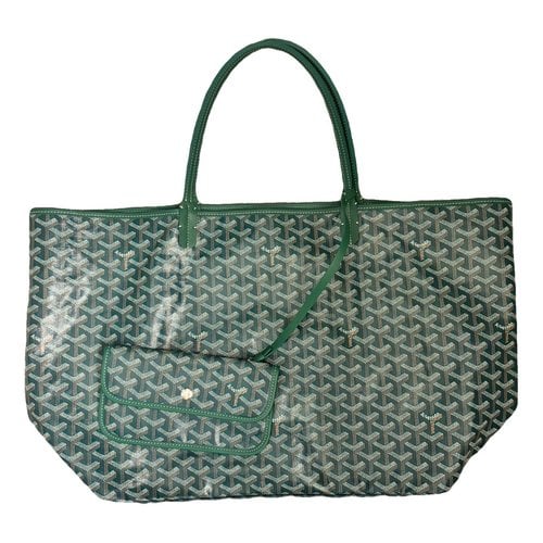 Pre-owned Goyard Saint-louis Leather Tote In Green