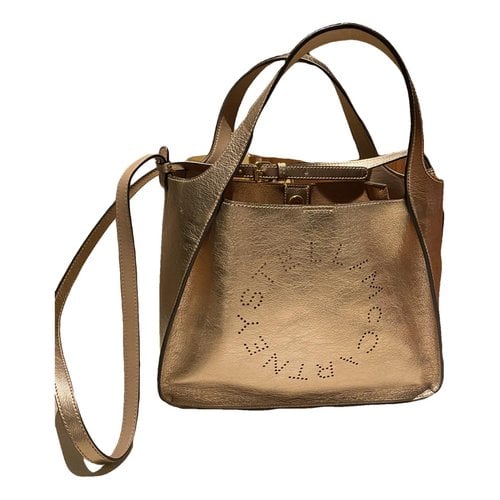 Pre-owned Stella Mccartney Vegan Leather Handbag In Gold