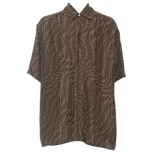Pre-owned Fendi Silk Shirt In Brown