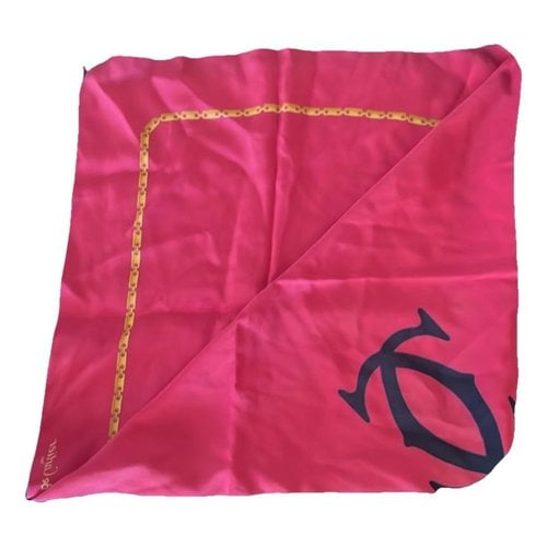 Pre-owned Cartier Silk Scarf In Pink