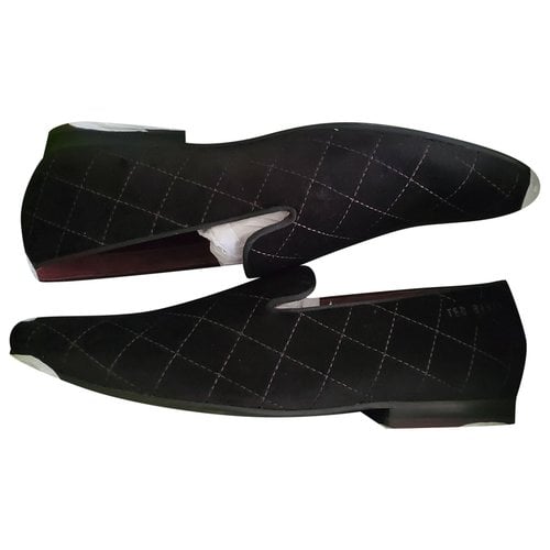 Pre-owned Ted Baker Leather Flats In Black