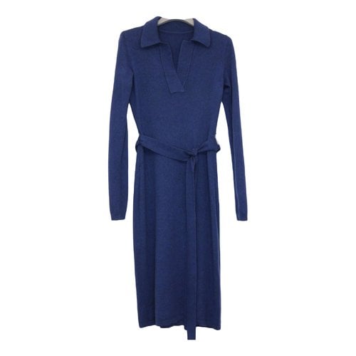 Pre-owned Malo Cashmere Mid-length Dress In Navy