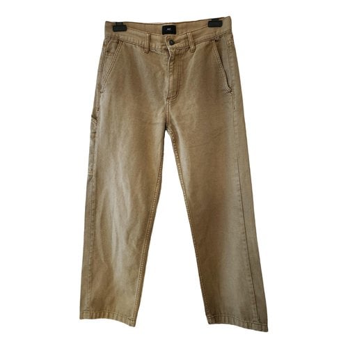 Pre-owned Obey Trousers In Beige