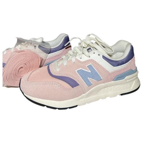 Pre-owned New Balance Leather Trainers In Pink