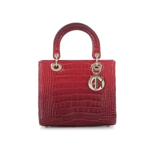 Pre-owned Dior Exotic Leathers Tote In Red