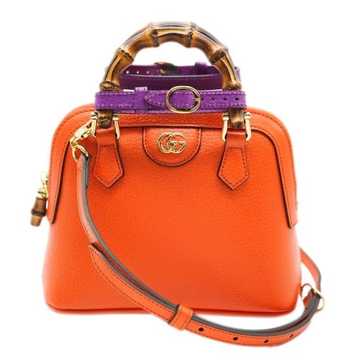 Pre-owned Gucci Leather Mini Bag In Orange
