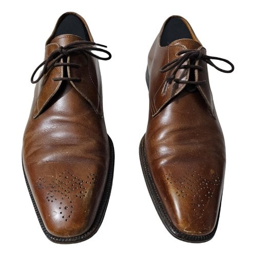 Pre-owned Loewe Leather Lace Ups In Brown