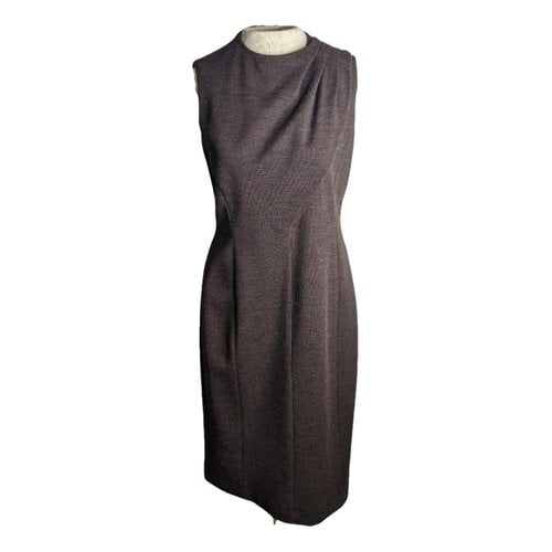 Pre-owned Michael Kors Wool Mid-length Dress In Brown