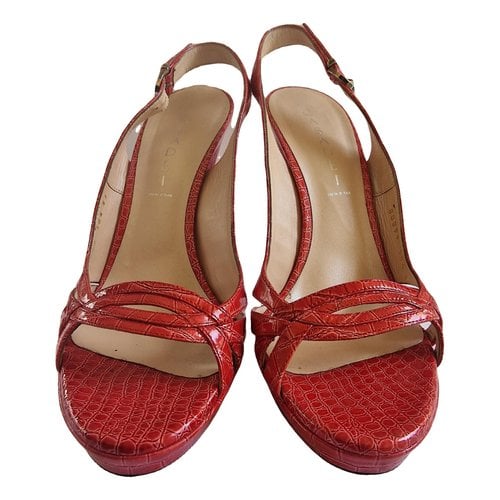 Pre-owned Casadei Leather Sandal In Red
