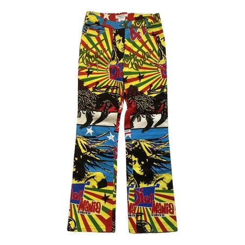 Pre-owned Dior Straight Pants In Multicolour