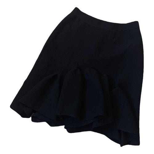 Pre-owned Bottega Veneta Wool Mini Skirt In Black
