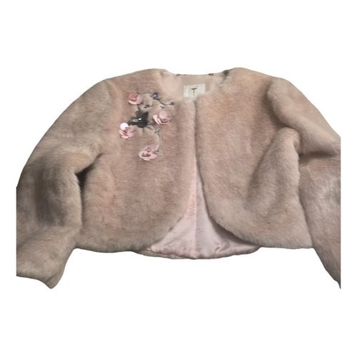 Pre-owned Ted Baker Faux Fur Top In Pink