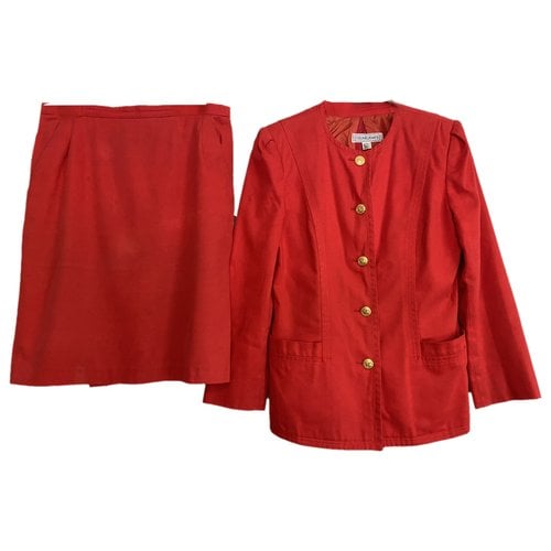 Pre-owned Celine Wool Suit Jacket In Red