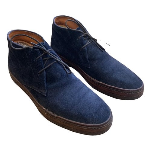 Pre-owned Berluti Pony-style Calfskin Boots In Blue