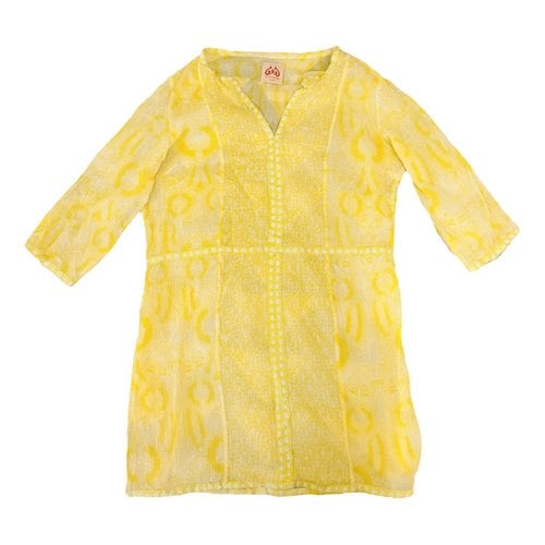 Pre-owned Le Sirenuse Positano Mini Dress In Yellow