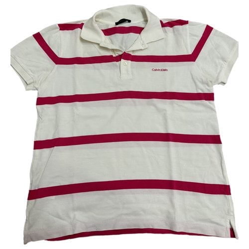 Pre-owned Calvin Klein Collection Polo Shirt In White