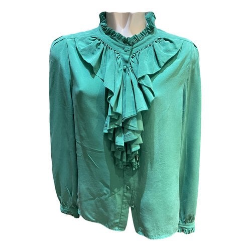 Pre-owned Zadig & Voltaire Silk Blouse In Green