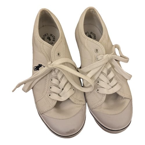 Pre-owned Polo Ralph Lauren Cloth Trainers In White