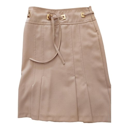 Pre-owned Fendi Wool Mid-length Skirt In Beige