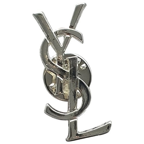 Pre-owned Saint Laurent Pin & Brooche In Silver
