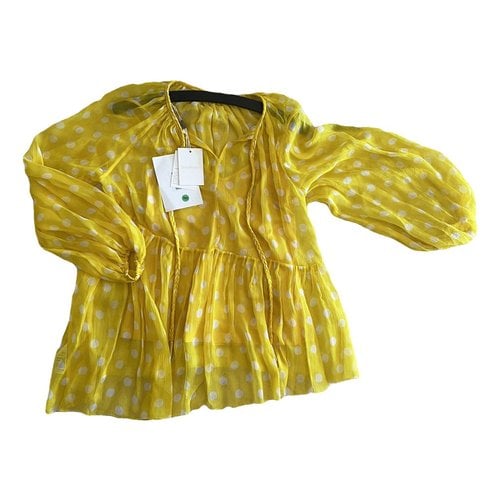 Pre-owned Zimmermann Silk Blouse In Yellow